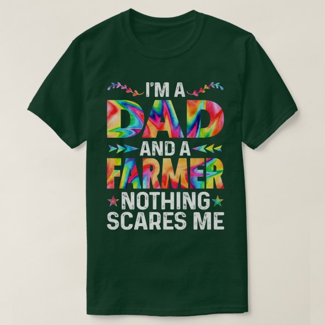 Mens I'm A Dad And A Farmer Funny Father's Day Pap T-Shirt (Design Front)