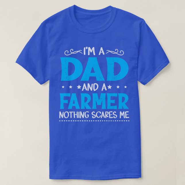 Mens I'm A Dad And A Farmer Funny Father's Day Vin T-Shirt (Design Front)