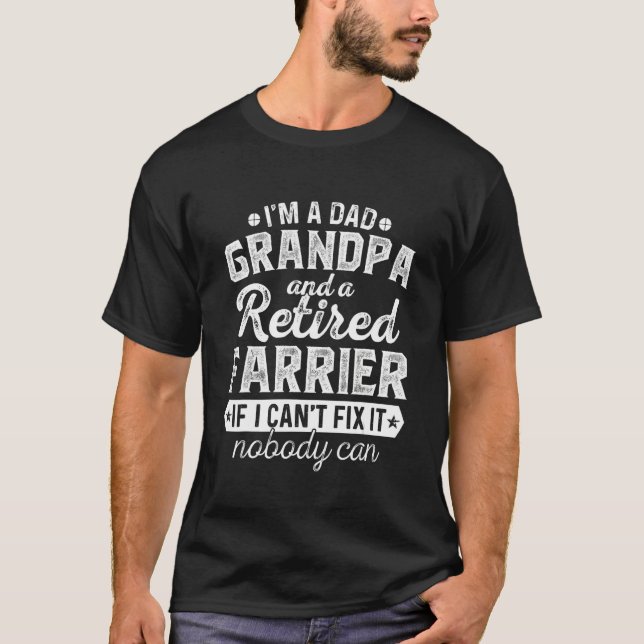 Mens I'm A Dad Grandpa And Retired Farrier Christm T-Shirt (Front)