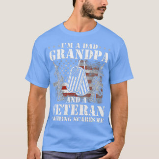 Mens I'm A Dad Grandpa Funny Veteran Father's Day T-Shirt