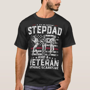 Mens I'm A Dad Stepdad Shirt Veteran Father's Day