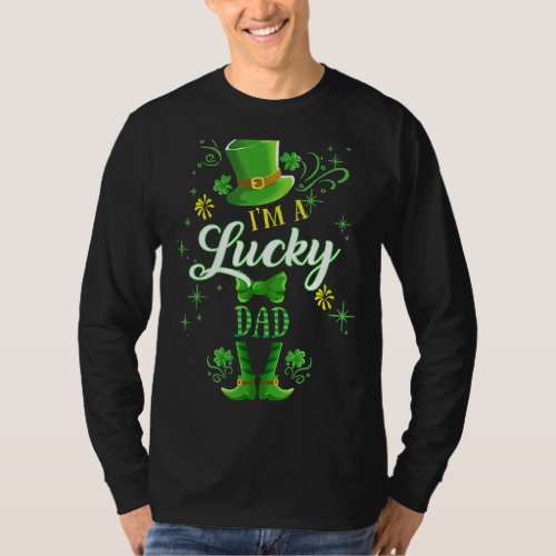 Mens Im A Lucky Dad Leprechaun St Patricks Day T_Shirt