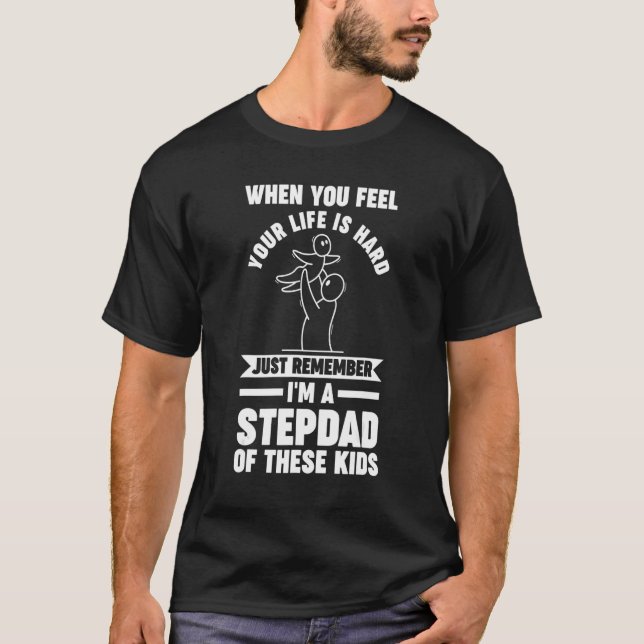 Mens I'm a Stepdad of these kids Stepdad T-Shirt (Front)