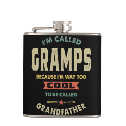 Mens I&#39;m Called Gramps Cool Grandpa Gift Flask