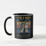 Mens I'm dad Pa and a veteran for father's day  Mug
