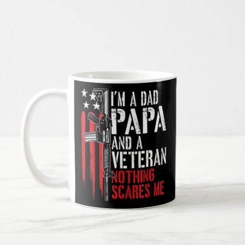 Mens Im Dad Papa And A Veteran Great Grandpa Hero  Coffee Mug