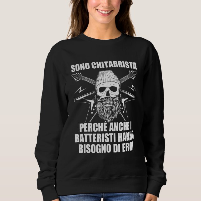 Mens I'm Guitarists Rock Guitar Graphic Music Sham Sweatshirt (Front)