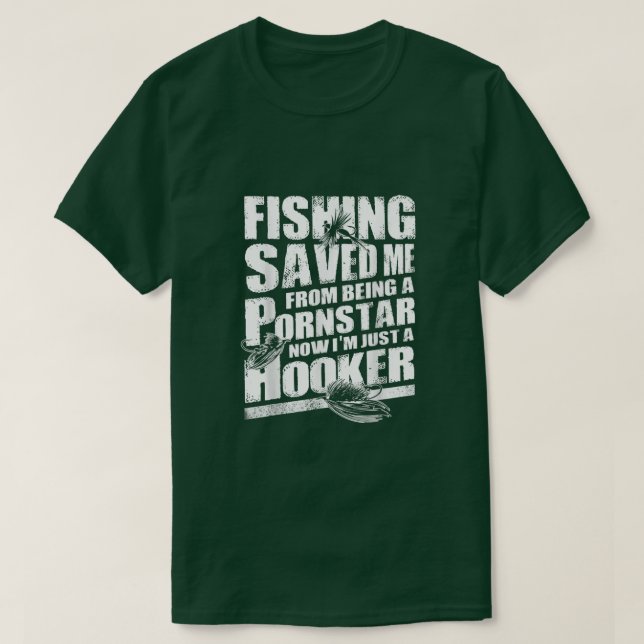 Mens Im Just A HookerFunny Fishing s For Men682  T-Shirt (Design Front)