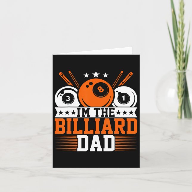 Mens Im The Billiard Dad - Funny Pool Dad Snooker  Card (Front)