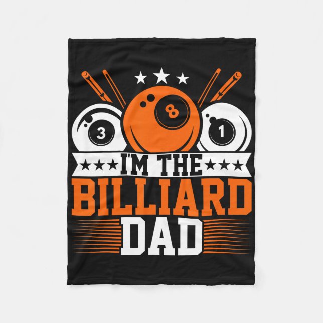 Mens Im The Billiard Dad - Funny Pool Dad Snooker  Fleece Blanket (Front)
