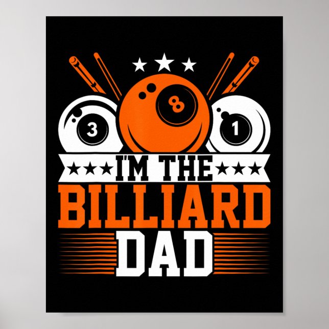 Mens Im The Billiard Dad - Funny Pool Dad Snooker  Poster (Front)