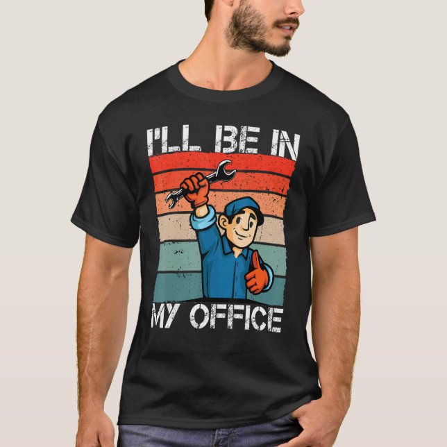 Mens In My Plumbing Garage Diy Husband Plumbers Cr T-Shirt (Front)