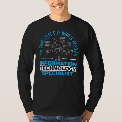 Mens Information Technology Specialist Computer T_Shirt