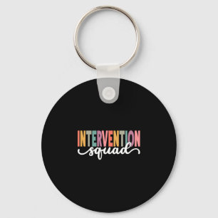 Mens intervention teacher school squad keychain