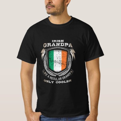 Mens Irish Grandpa Like A Regular Grandpa Only Coo T_Shirt