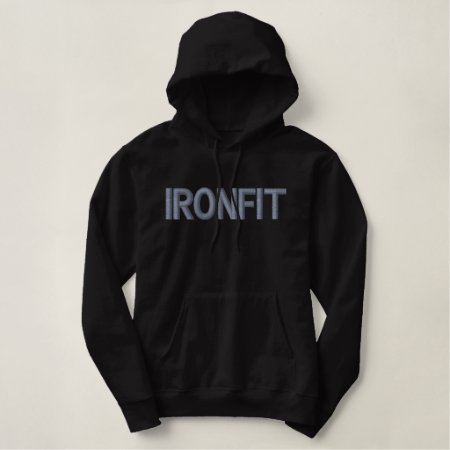 Men's "ironfit" Embroidered Pullover Hoodie