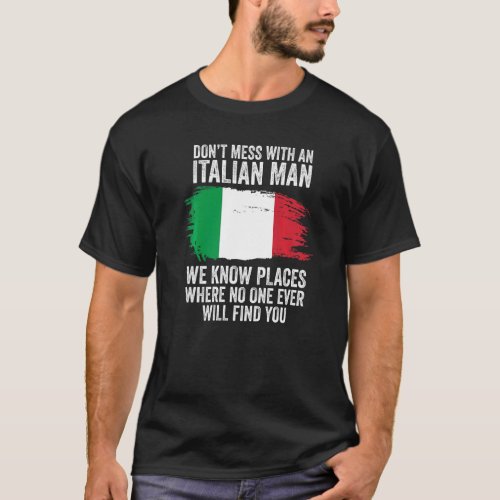 Mens Italian Flag Italy   T_Shirt