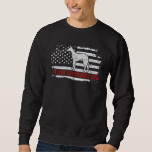 Mens Italian Greyhound Dad Distressed American Fla Sweatshirt