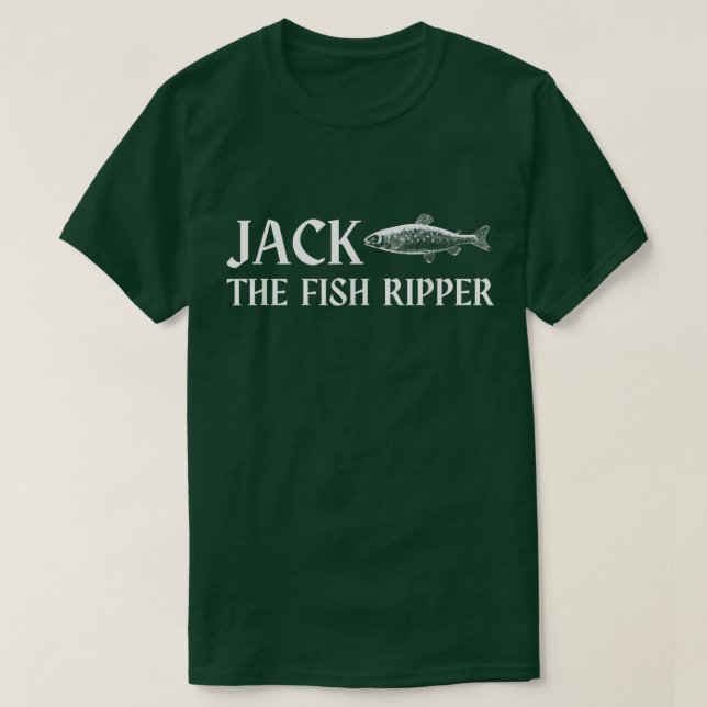 Mens Jack The Fish Ripper Fisherman Gear Angler Fu T-Shirt (Design Front)
