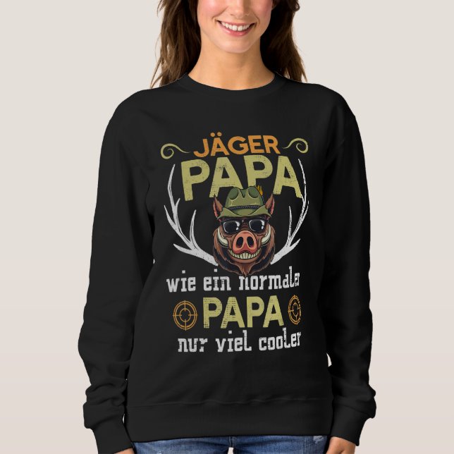 Mens Jäger Papa Cooler Father's Day Hunting Sweatshirt (Front)