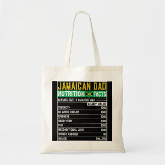 Mens Jamaican Dad Gifts Dad Hero Nutritional Fathe Tote Bag