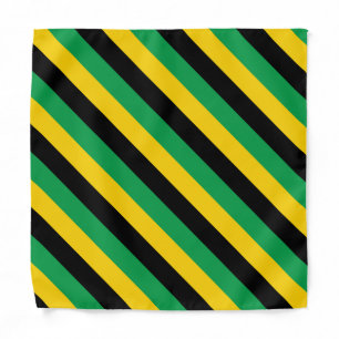 Men's Jamaican Flag Inspired Pocket Square Bandana
