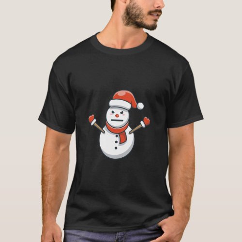 Mens Jeezy Snowman Winter Angry Snowflakes Warmth  T_Shirt