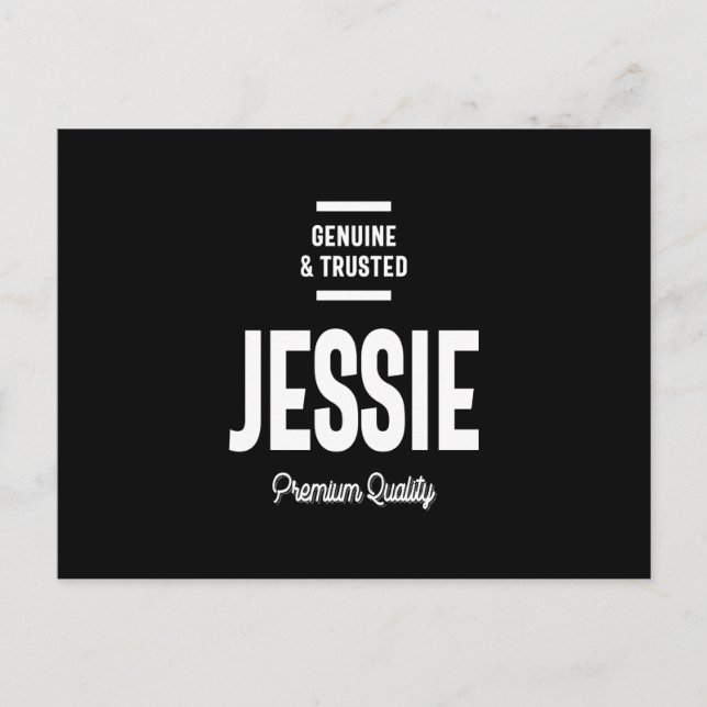 Mens Jessie Name Gift Postcard (Front)
