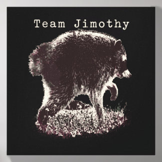 Mens Jimothy Raccoon Funny Trash Panda Team Canvas Photo Tile