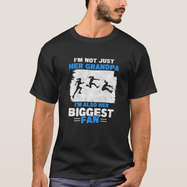 Mens Jumping Triple Jump Track And Field Grandpa O T-Shirt (Front)