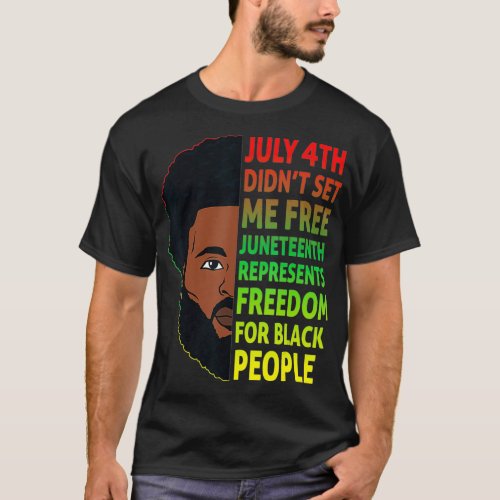 Mens Juneteenth Black King African American Freedo T_Shirt