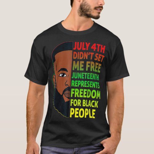 Mens Juneteenth Black King African American Freedo T_Shirt