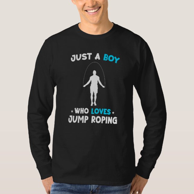 Mens Just A Boy Who Loves Jumping Rope Rope Skippi T-Shirt (Front)