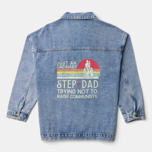 Mens Just An Ordinary Step_Dad Trying Not To Raise Denim Jacket