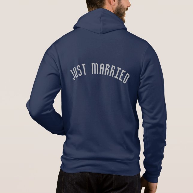 Men's Just Married Hoodie (Back)
