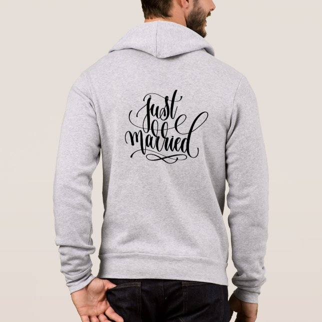 Men's Just Married Hoodie (Back)