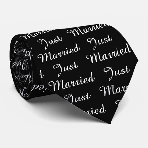 Mens Just Married Tie