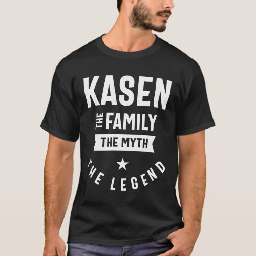 Mens Kasen Family Myth Legend First Name T_Shirt