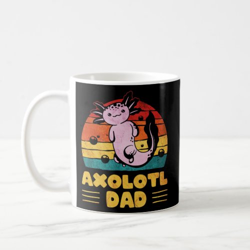 Mens Kawaii Axolotl Dad Retro Vintage  Coffee Mug