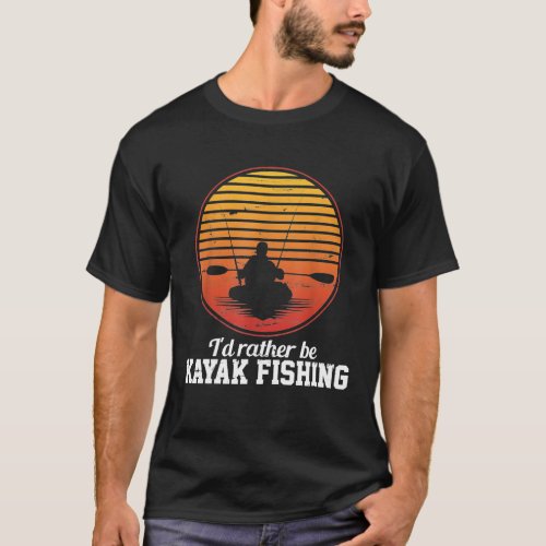 Mens Kayak Fishing _ Funny Vintage Fisherman Gifts T_Shirt