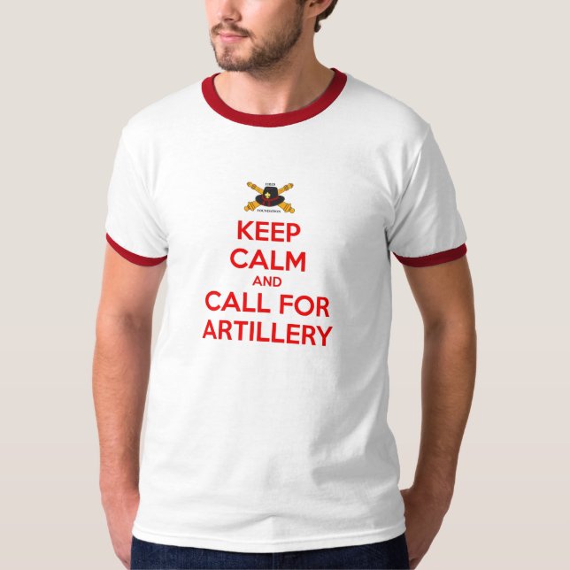 Men's Keep Calm Ringer Tee (Front)