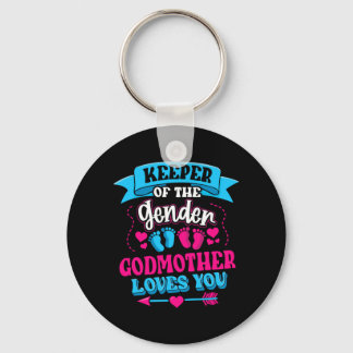 Mens Keeper Of The Gender Godmother Loves Gender Keychain