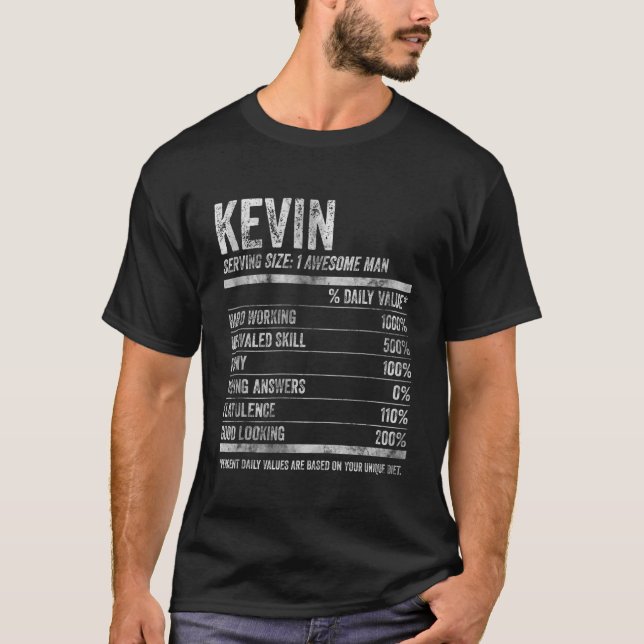 Mens Kevin Nutrition Personalized Name Shirt Funny (Front)