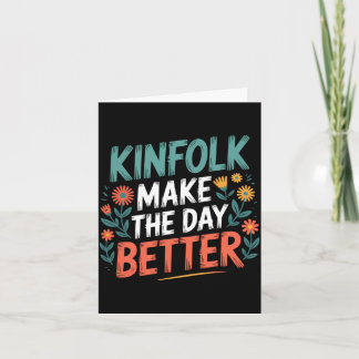 Mens kinfolk relatives heritage kin group family card