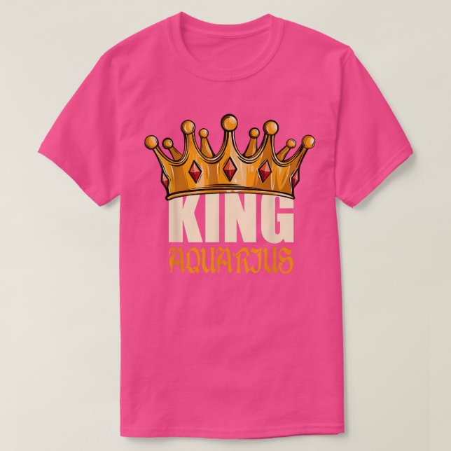 Mens King Aquarius Zodiac Birthday Horoscope Astro T-Shirt (Design Front)