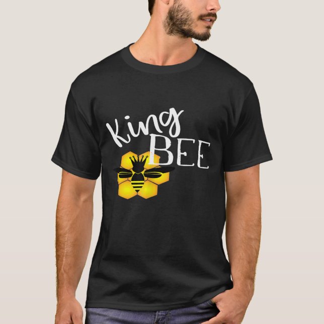 Mens King Bee Beekeeper Honeycomb Graphic T-Shirt (Front)