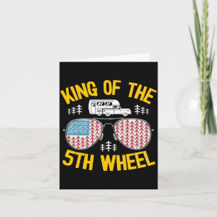 Mens king of the 5th wheel american flag fifth card