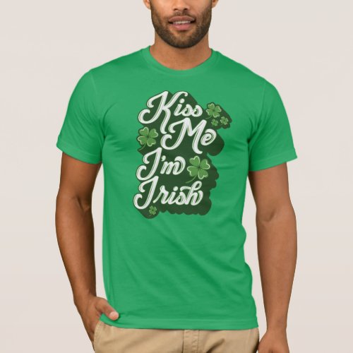 Mens Kiss Me Im Irish T_shirt Green