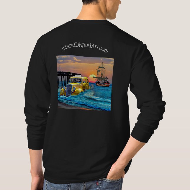 Men's L/S T-Shirt with IslandDigitalArt.com image (Back)
