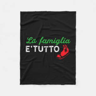 Mens la famiglia e tutto proud italian gift family fleece blanket